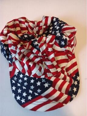 American Flag Patterned Adjustable Hat